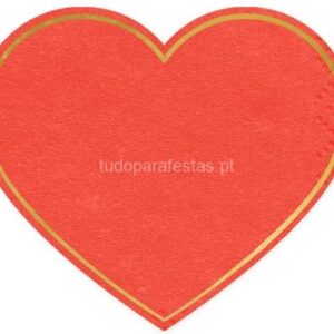 Guardanapos Coração Vermelho 20unid
