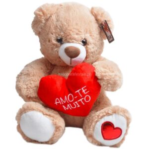 Peluche Urso Amo te Muito 35cm