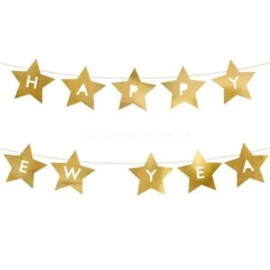 Faixa Happy New Year Estrelas 2,9m