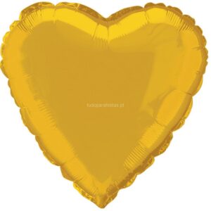Balão Coração Dourado 46cm