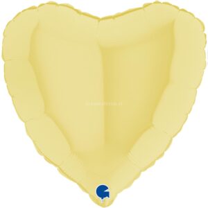 Balão Coração Amarelo Mate 46cm