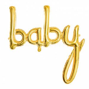 Balão Baby dourado 73,5x75.5cm