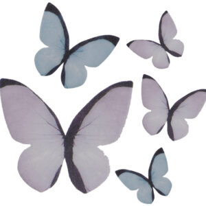 .Borboletas Pastel hóstia 3 a 6cm 6unid