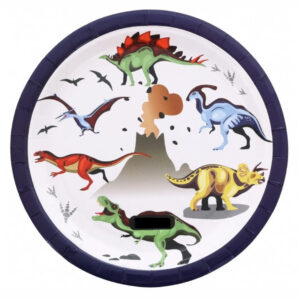 Pratos Dinossauro Happy 18cm 6unid