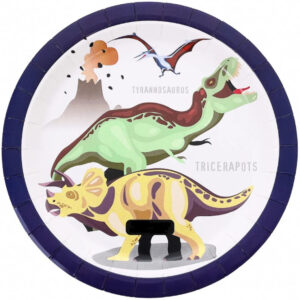 Pratos Dinossauro Happy 23cm 6unid