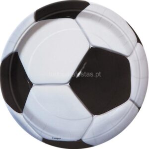 Pratos Futebol 23cm 6unid