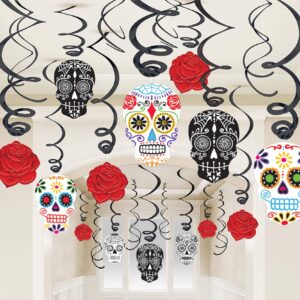 Decoração Pendurar Caveira Mexicana 30pcs