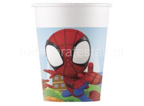 Copos Spidey e os Amigos 200ml 8unid