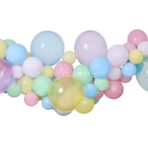 Balão Látex Kit Cores Pastel 65b. + fita