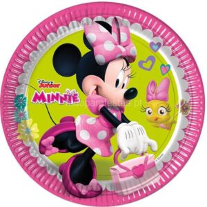 Pratos Minnie Rosa 23cm 8unid