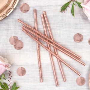 Palhinhas Rose Gold 10unid