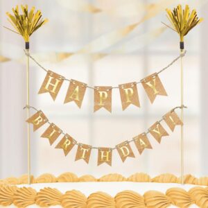Topo Bolo Kraft Happy Birthday